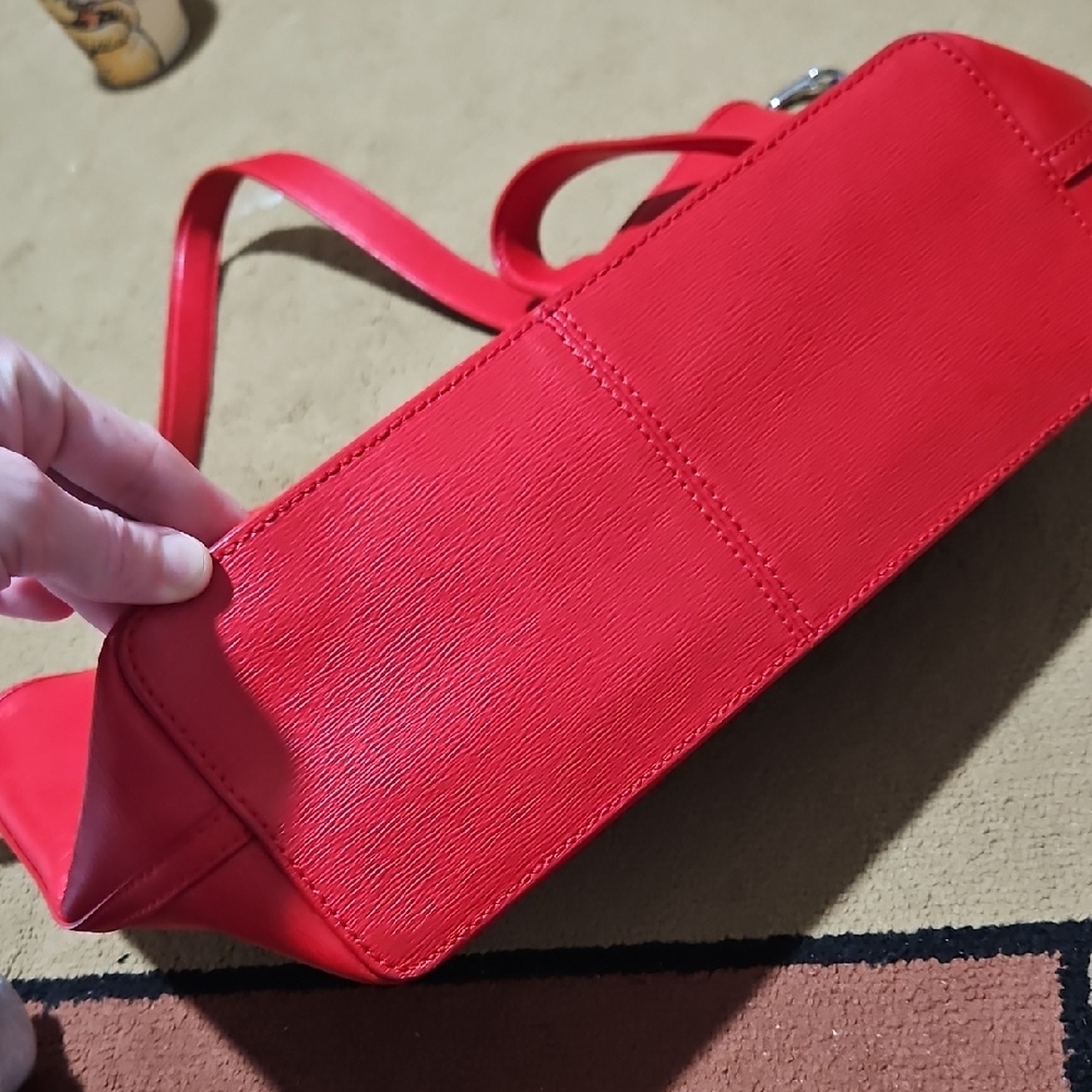 Polo Ralph Lauren Red Leather Women's Bag - Picture 3 of 9